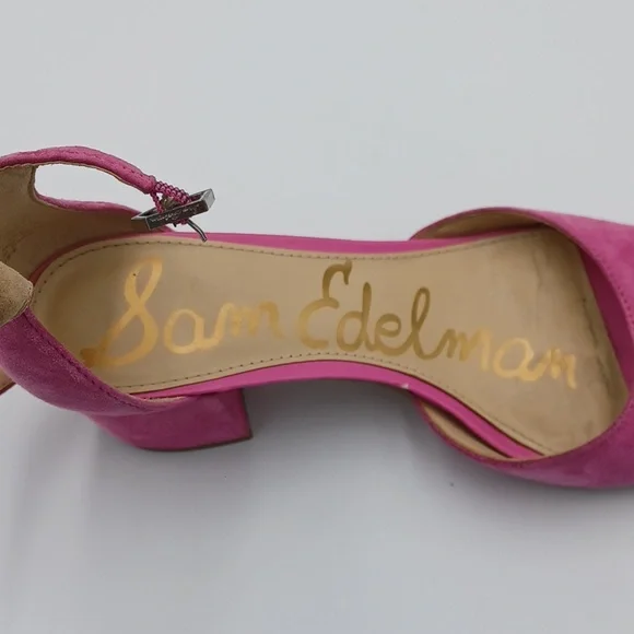 Sam Edelman | Shoes | Sam Edelman Susie Pink Suede Block Heel Sandal ...